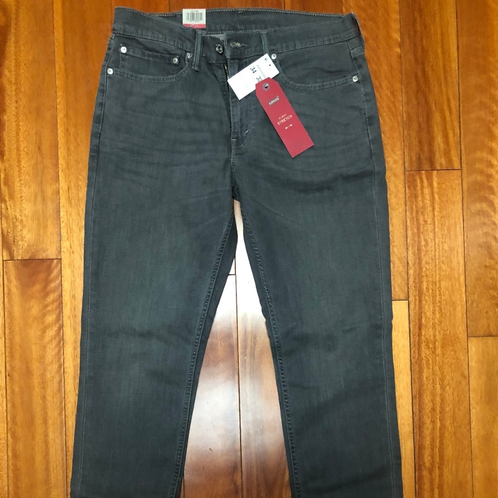 Levi's Men's 511 Slim, Dark Gray, 34 x 32, New